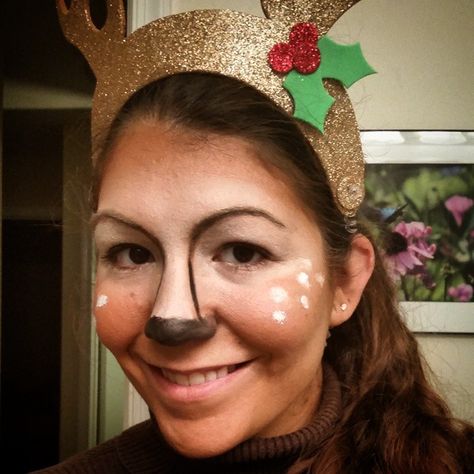 Reindeer Makeup, Sven Frozen, Frozen Makeup, Revealing Dress, Halloween 2014, Kardashian Style, Kendall Jenner, Halloween Makeup, Carnival Face Paint