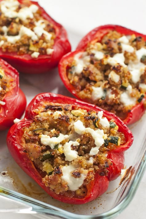 Shredded Cucumber, Greek Stuffed Peppers, Quinoa Stuffed Peppers, Cucumber Water, Easy Mediterranean Diet Recipes, Tzatziki Sauce, Greek Dishes, Cooking Ingredients, Mediterranean Diet Recipes