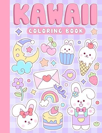 Kawaii Coloring Book For Kids: Pretty Cute Kawaii Coloring Pages for Kids Featuring Animals, Sweet Treats, Unicorns, Foods and More for Stress Relief & Relaxation: Ben Books, Hafida: 9798870118703: Amazon.com: Books Cute Kawaii Coloring Pages, Kawaii Coloring Book, Kawaii Coloring Pages, Relaxing Coloring Pages, Elements Canva, Keyword Elements Canva, Relaxing Colors, Relaxing Activities, Family Project