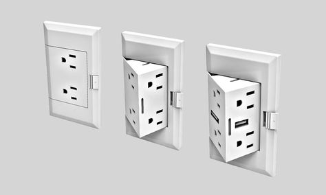 Smart Home Control, 3d Cnc, Ideas Hogar, Gadgets And Gizmos, Home Technology, Wall Plug, Wall Outlets, Electrical Outlets, Pop Out