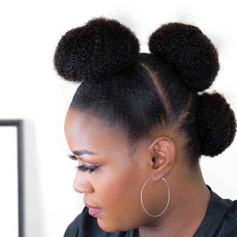 Afro Puff Mohawk 🤘🏾 @tasharaparker Simple 4c Hairstyles, Puff Hairstyle, Afro Puff Hairstyles, 4b Natural Hair, Make Hair Thicker, Hair Puff, Type 4 Hair, Healthy Natural Hair, Afro Puff