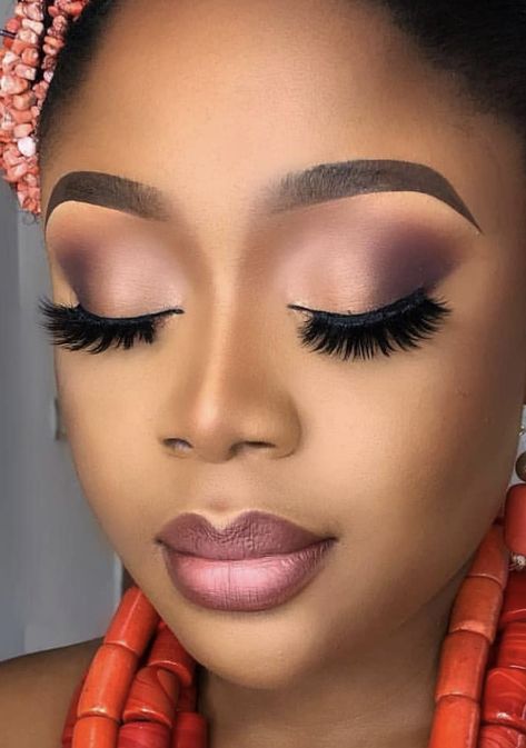 Makeup for black women Natural Makeup For Black Women Wedding, Makeup Looks With Sparkles, Make Up Ideas For Black Women, Eye Makeup On Black Women, Wedding Makeup For Black Skin, Brown Eye Makeup Black Women, Fall Bridal Makeup For Black Women, Black Women Eye Makeup, Bridal Makeup For Black Women Wedding