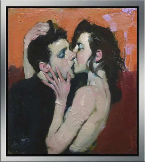 My Valentine To You: The Evolution Of The Kiss In Art. – if it's hip, it's here Malcolm T Liepke, People Kissing, The Kiss, Two People, Kiss, Canvas, Art