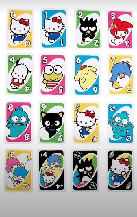 Diy Uno Cards, Hello Kitty Printables, Uno Cards, Hello Kitty Videos, Hello Kitty Crafts, Paper Toys Template, Origami Paper Art, Hello Kit, Fun Crafts To Do