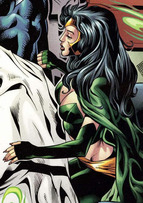 Amora Marvel, Enchantress Comics, Enchantress Dc Comics, Enchantress Dc, Enchantress Marvel, Scarlet Witch Comic, Dc Comics Girls, Marvel Superheroes Art, Capcom Art