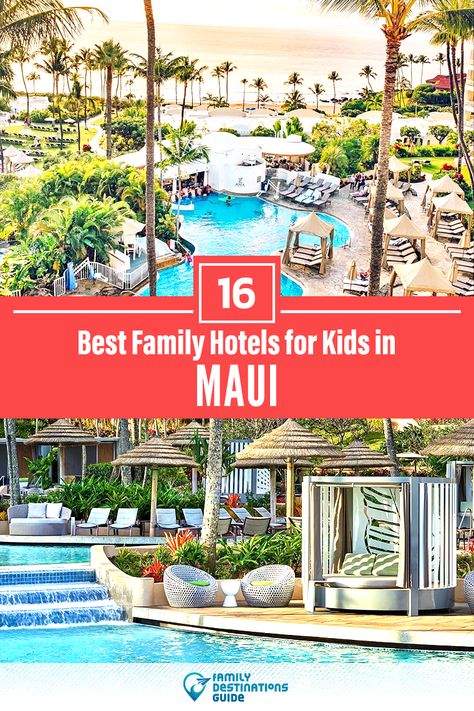 Maui Family Vacation, Best Maui Resorts, Kauai Hotels, Hotels In Hawaii, Kauai Resorts, Resorts For Kids, Kid Friendly Resorts, Hawaii Kids, Hawaiian Resorts