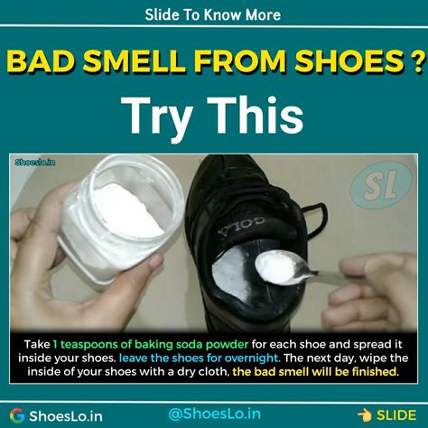 Baking Soda is using to remove bad smell from shoes. Remove Odor From Shoes, Shoe Odor Remover, Washing Shoes, Smelly Underarms, Smelly Shoes, How To Wash Shoes, Sweaty Hands, Underarm Odor, Colors 2023