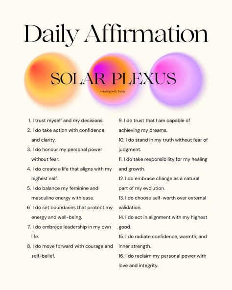 Affirmations to align your chakras Align Your Chakras, Masculine Energy, Energy Healing Spirituality, Healing Spirituality, Daily Rituals, Embrace Change, Solar Plexus Chakra, Personal Power, Daily Ritual