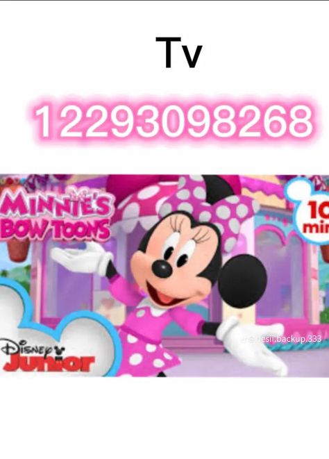 Minnie Mouse Codes Berry Ave, Picture Wall Ideas Bloxburg Codes, Minnie Mouse Berry Avenue Codes, Bloxburg Minnie Mouse Room, Minnie Mouse Codes For Bloxburg, Bloxburg Minnie Mouse Codes, Bloxburg Minnie Mouse Decals, Toddler Decals Bloxburg, Minnie Mouse Decal Codes Bloxburg