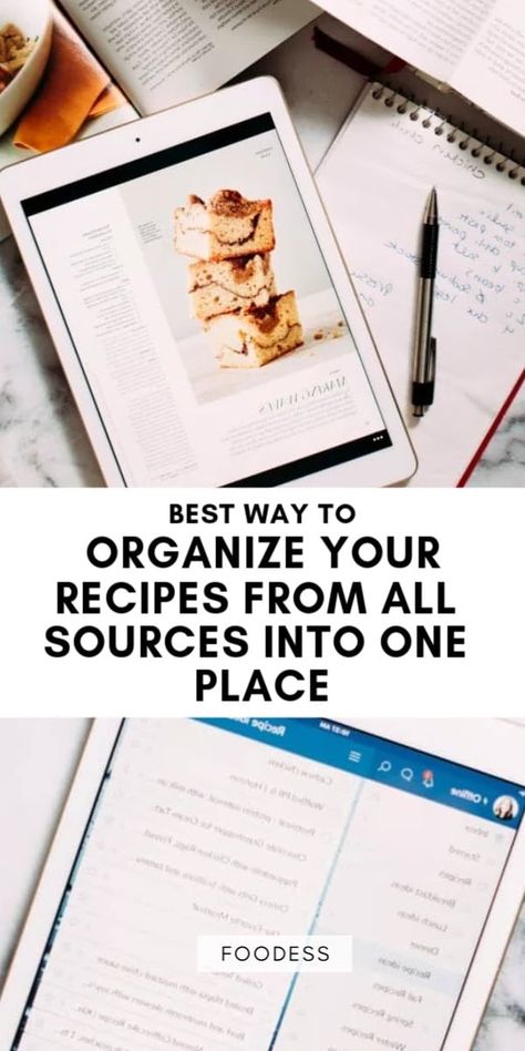 Looking for ideas on how to easily organize your recipes from cookbooks, food magazines and binders? Let me show you the best way to digitally store ALL your recipes online in one transfer. Organize Recipes, Task Management App, Recipe Folder, Single Recipes, Online Organization, Recipe Binders, Recipe Binder, Star Food, Food Names