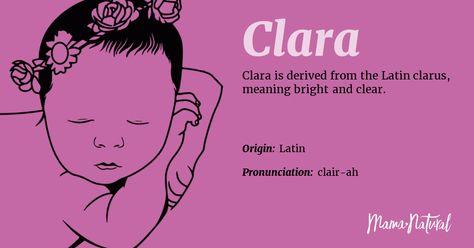 What is the meaning of the name Clara? Discover the origin, popularity, Clara name meaning, and names related to Clara with Mama Natural’s fantastic baby names guide. Elizabeth Name Meaning, Clara Name, Hazel Name, Grace Name, List Of Girls Names, German Names, Names Girl, Name Origins