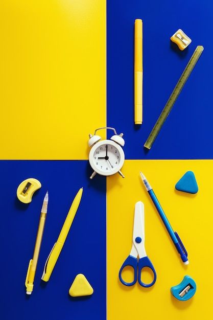 Flat lay with stationery and school item... | Premium Photo #Freepik #photo #school-stationary #stationery-background #school-stationery #office-supplies Photography Of Stationery, School Supplies Photography, Apsara Pencils, Chrome Photography, Stationery Flatlay, Stationary Photography, Stationery Background, Stationery Photography, Background School