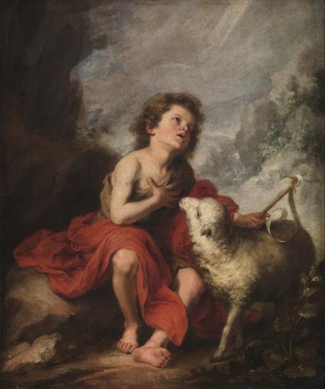 "Now I am sending my messenger, he will prepare the way before me;and the lord whom you seek will come suddenly to his temple;the messenger of the covenant whom you desire,see, he is coming! says the LORD of hosts." Malachi 3:1 // The Infant Saint John the Baptist / San Juan Bautista niño // Ca. 1670 // Bartolomé Esteban Murillo