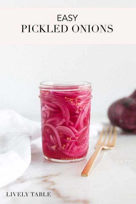 Easy Pickled Red Onions, Pickled Onion, Quick Pickled Onions, Quick Pickled, Pickled Veggies, Glutenfree Dairyfree, Pickled Vegetables, Pickled Red Onions, Pickled Onions