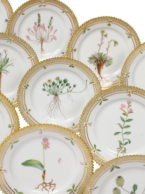 Ten Royal Copenhagen 'Flora Danica' Bread and Butter Plates, Modern | Design 17/20: Silver, Furniture & Ceramics | 2022 | Sotheby's Flora Danica, Silver Furniture, Bread And Butter, Royal Copenhagen, Ceramic Design, Copenhagen, Modern Design, Butter, Bread