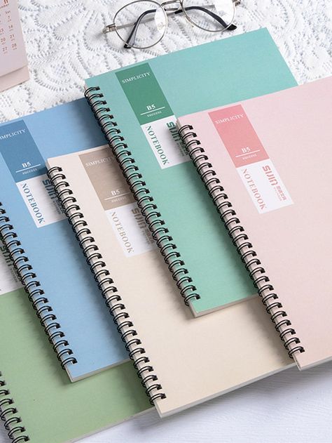 Aesthetic Notebooks For School, Note Books Aesthetic, Cute Notebooks Aesthetic, Shein Products, Aesthetic Notebooks, Stationery Aesthetic, Studying Stationary, Pretty School Supplies, Notebook School