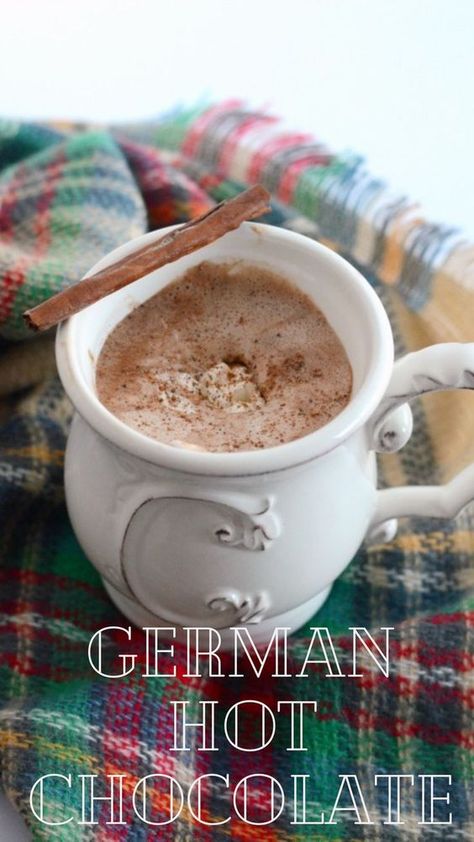 Swiss Hot Chocolate Recipe, German Hot Chocolate Recipe, Special Hot Chocolate Recipes, European Hot Chocolate Recipe, German Hot Chocolate, Drinking Chocolate Recipe, European Hot Chocolate, Old Fashioned Hot Chocolate Recipe, Snow Day Breakfast