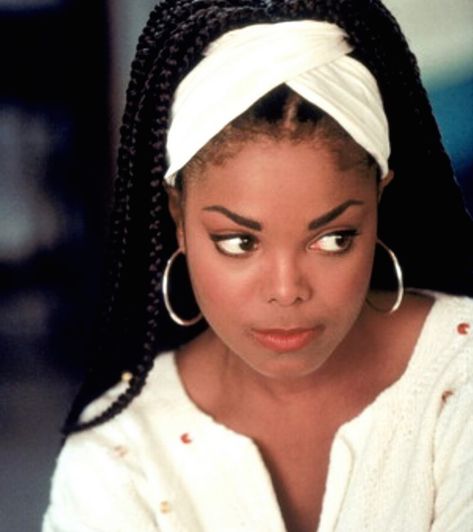 Janet Jackson in 'Poetic Justice'. Janet Jackson Poetic Justice, Justice Makeup, 1990 Style, Poetic Justice Braids, Big Box Braids, Big Box Braids Hairstyles, Long Box Braids, Box Braids Styling, Afro Puff