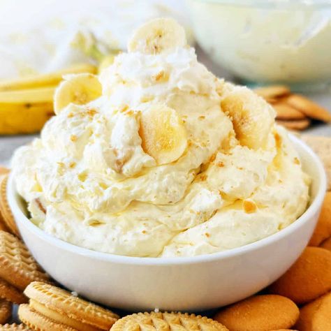 Banana Cream Dip Easy, Banana Cream Dip, Banana Cream Pie Dip, Banana Pudding Dip Easy, Cheesecake With Cool Whip, Pudding Dip, Banana Pudding Dip, Cream Cheese Apple Dip, Apple Pie Dip