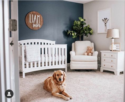 Boy Nursery Ideas Simple, Navy Blue Nursery Boy, Blue Baby Boy Nursery, Grey And Navy Nursery, Baby Boy Nursery Ideas, Blue Gray Nursery, Boy Nursery Ideas, Nursery Inspiration Boy, Navy Nursery Boy