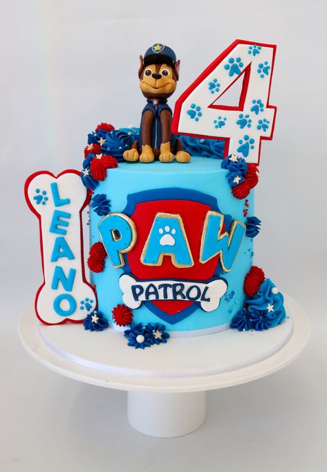 "No job is too big, no pup is too small!" "PAW Patrol, to the Lookout!" "PAW Patrol is on a roll!" "PAW Patrol, to the PAW Patroller!" now that we got the song stuck in your head, how cute is this cake! Love the detail for Chase 🐾 #Kellyjaynes #kellyjaynesboutique #kjcakes #birthdaycake #cake #dessert #celebration #cakestagram #sweet #instacake #yum #kidsbirthday #birthdayparty #bestcake #bakery #cakedecorating #cakedesign #happybirthday #instalove #delicious #photooftheday #tasty Small Paw Patrol Cake, Paw Patrol Cake, Paw Patrol, Kids Birthday, Cake Decorating, Happy Birthday, Birthday Cake, Birthday Party, Cake