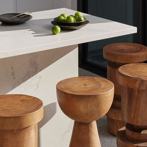 HORGANS on Instagram: "Inspired by the form of a chess piece, our new Bar Stools collection is sculpted from a solid piece of Suar timber to create a unique & memorable piece. The combination of curves & straight lines delivers style & stability for any setting. Go to our website and check out the colours we have available. #outdoorspace #outdoorfurnituresdesign #outdoorfurnituresydney #neutralhomedecor #comtemporaryhome #interiordesignlovers #sydneypropertystylists #inspirationhomedecor #barstooldesign #barstools" Bar Stool Wood Design, Timber Stool, Log Bar Stools, Timber Bar Stools, Walnut Bar Stools Uk, African Stool, Designer Bar Stools, Chess Pieces, Chess