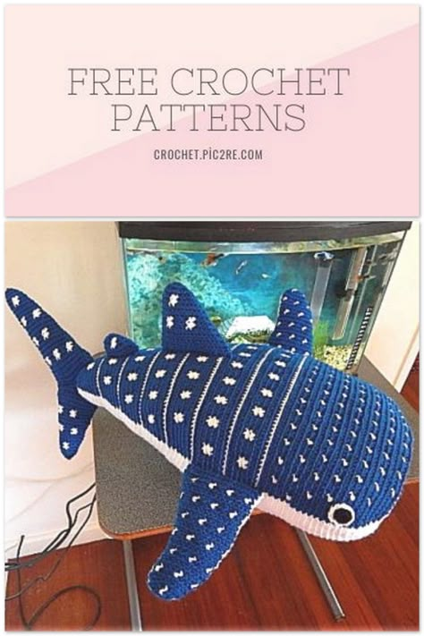 Crochet Whale Shark, Whale Shark Crochet, Whale Shark Pattern, Crocheted Shark Pattern, Crochet Challenge, Shark Crochet, Cozy Critters, Amigurumi Shark, Crochet Shark