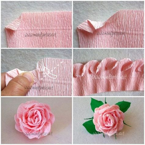 Crepe Paper Roses, Săpunuri Handmade, Diy Flores, Crepe Paper Flowers, Paper Flowers Craft, Tissue Paper Flowers, Giant Paper Flowers, Silk Rose, Paper Flower Tutorial