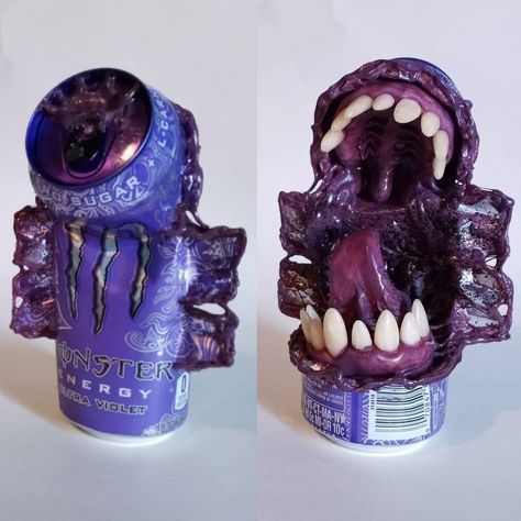 Monster Cans Diy, Horror Zombie, Monster Horror, Zombie Lover, Super Sculpey, Monster Crafts, Zombie Art, Clay Art Projects, Creepy Art