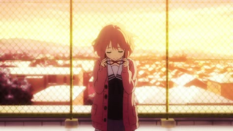 Kyoukai No Kanata Gif, Mirai Kuriyama, Blue Haired Girl, Animated Banners, Banner Gif, Anime Gifs, Animation Tutorial, Animation Reference, Cute Anime Profile Pictures