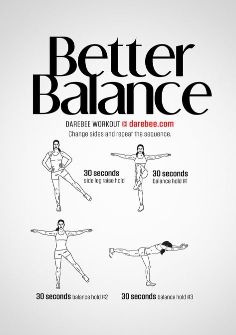 Better Balance Workout Darbee Workout, Balance Workout, Sixpack Workout, Trening Sztuk Walki, Ballet Workout, Better Balance, Summer Body Workouts, Quick Workout Routine, Martial Arts Workout