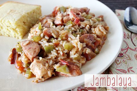 Jambalaya by lovebakesgoodcakes  ☀CQ #southern #recipes Shrimp Crockpot Recipes, Shrimp Crockpot, Lasagna Zucchini, Frozen Shrimp Recipes, Jambalaya Recipe Easy, Slow Cooker Jambalaya, Love Bakes Good Cakes, Pastas Recipes, Good Cakes