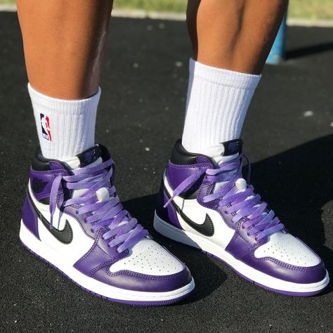 Jordan 1 Retro High Court Purple, Putple Shoes, Jordan 1 Purple Outfit, Court Purple Jordan 1 Outfit, Jordan 1 Purple Court, Air Jordan 1 Purple, Purple Jordan 1, Court Purple Jordan 1, Air Jordan 1 Custom