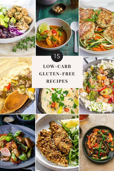 15 low-carb gluten-free recipes that are tasty, healthy, easy, and versatile. There is something here for everyone from beef, chicken, seafood to vegetarian low carb recipes. If you are looking for some new low-carb dinner inspiration then check these out. Low Carb No Dairy, Vegetarian Low Carb Recipes, Vegetarian Low Carb, Carb Free Recipes, Low Carb Gluten Free Recipes, Dairy Recipes, Dairy Free Low Carb, High Protein Low Carb Recipes, Low Carb Vegetarian Recipes