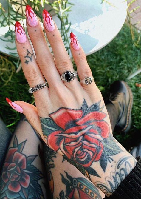 A women's lifestyle destination dedicated to style, entertainment, love, and living beautifully. Unique Finger Tattoos, Finger Tattoos Designs, Finger Tattoo Designs, Vintage Nails, Hand Tattoos For Women, Nail Stuff, Nail Tattoo, Tattoos Designs, Tattoo Pattern