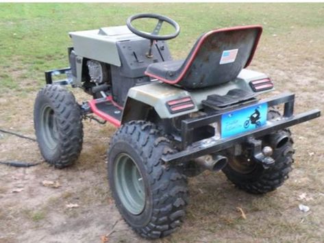 Riding Mower Mods, Mud Mower, Used Garden Tractors, Lawn Mower Racing, Yard Tractors, Lawn Mower Repair, Homemade Go Kart, Kids Wagon, Homemade Tractor