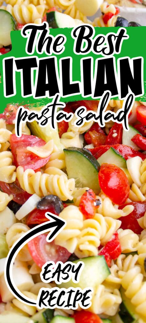 Best Italian Pasta Salad, Best Italian Pasta, Easy Italian Pasta, Easy Italian Pasta Salad, Summer Pasta Salad Recipes, Pasta Ideas, Italian Pasta Salad, Cold Pasta Salad Recipes, Easy Pasta Salad Recipe