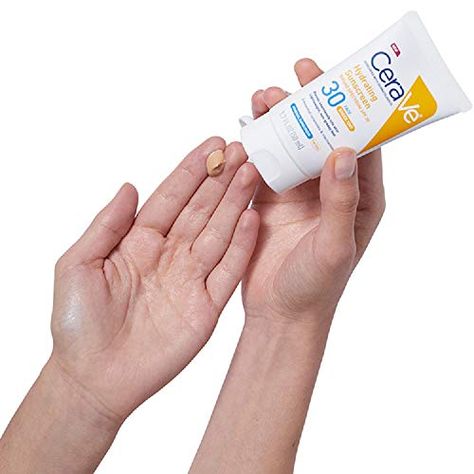 CeraVe Tinted Sunscreen with SPF 30 | Hydrating Mineral Sunscreen With Zinc Oxide & Titanium Dioxide | Sheer Tint for Healthy Glow | 1.7 Fluid Ounce | Packaging May Vary Developed with Dermatologists, CeraVe Hydrating Sunscreen Sheer Tint lotion provides broad-spectrum protection with 100% mineral filter sunscreen and ... Physical Exfoliators #PhysicalExfoliators For more about the product https://www.ladiesbelle.com/products/cerave-tinted-sunscreen-with-spf-hydrating-mineral/ Tinted Mineral Sunscreen, Tinted Moisturizer With Spf, Tinted Sunscreen, Physical Sunscreen, Chemical Sunscreen, Best Sunscreens, Facial Sunscreen, Zinc Oxide, Titanium Dioxide