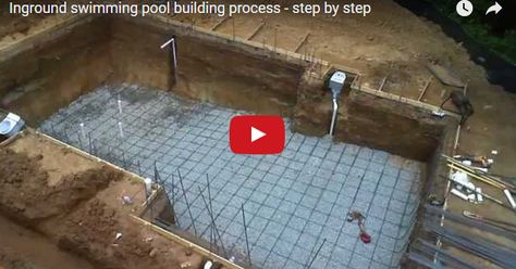 How cool is this? Ever wanted to build your own INGROUND swimming pool? Well, check out this neat time-lapse video showing you how - from ... Swimming Pool Repair, Pool Building, Concrete Swimming Pool, Pool Cost, Building A Swimming Pool, Pool Diy, Pool Repair, Swimming Pool Construction, Swimming Pool House