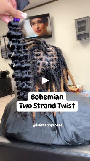 3.7K views · 1.7K reactions | Boho Two Strand Twist 😍😍

Always accepting new clients 😌
Houston Tx 📍

Follow me on IG 
@twistedbyrosee

Booking Link in Bio 

#fyp #explorepage #starterlocs #starterlocshouston
#retwisthouston #loctician #locticianhouston #houstondreads #locstyles #locextensionshouston | Rose (HOUSTON TX Loctician) | GloRilla · Wanna Be Two Strand Twist On Locs, Two Strand Twist Locs Styles For Women, 2 Strand Twist Locs Style, Locs Two Strand Twist, Two Strand Twist Locs, Accepting New Clients, Boho Locs, Loc Extensions, Two Strand Twist