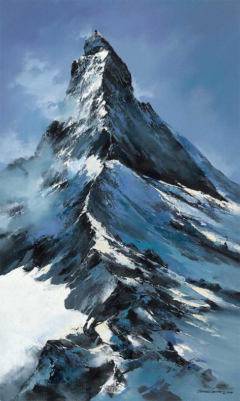 Mountain Painting Acrylic, Mountain Landscape Painting, Mountain Drawing, Mountain Paintings, D Rings, Mountain Landscape, White Canvas, 그림 그리기, Painting Inspiration