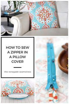 Sew Cushion Covers With Zipper, Zipper Pillow Cover Diy, Diy Scatter Cushions Sewing, How To Sew Zipper On Pillow, How To Put A Zipper In A Pillow Cover, Pillow Covers With Zipper Diy, Sewing A Zipper On A Pillow, How To Sew A Zipper In A Pillow, How To Make A Pillow