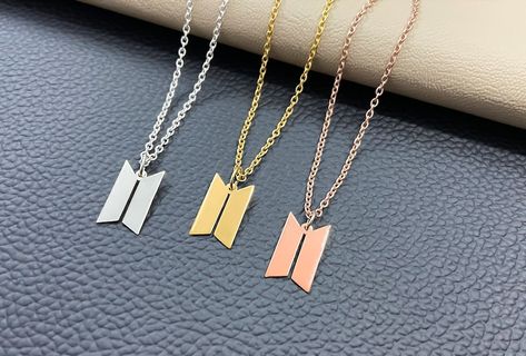 BTS Army Logo Necklace - BTS LogoNecklace - hope Namjoon Jimin Taehyung Jungkook - Kpop Necklace - Trending BTS Jewelry Kpop Necklace, Bts Jewelry, Army Logo, Bts Army Logo, Logo Necklace, Jimin Taehyung, Taehyung Jungkook, Bts Army, Necklaces