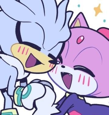 Blaze And Silver Fanart, Werehog Sonic Pfp, Silvaze Comics, Silver And Blaze Matching Pfp, Silvaze Fan Art, Sonic X Silver, Blaze X Silver, Blaze And Silver, Silver Pfp