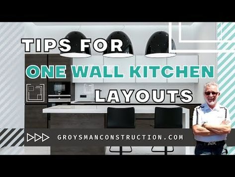 TIPS FOR ONE WALL KITCHEN LAYOUTS - YouTube Single Wall Kitchen Layout, One Wall Kitchen Layout, Single Wall Kitchen, One Wall Kitchen, Kitchen Layouts, Wall Kitchen, Kitchen Layout, San Diego, Oxford