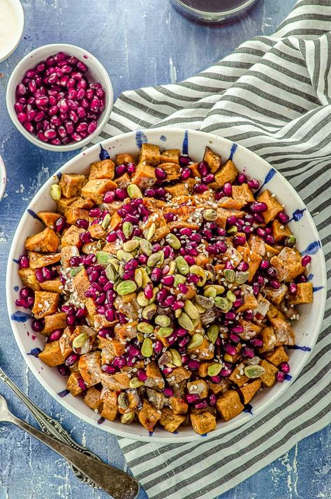 Tired of the same old Rosh Hashanah Recipes? Are you looking for some Rosh Hashanah inspiration? Check out our Fabulous Rosh Hashanah recipes that everyone at your table will love! #recipes #Rosh Hashanah #vegetarian #vegan #Roundup #kosher Shelled Pistachios, Best Baked Sweet Potato, Rosh Hashana Recipes, Moroccan Carrot Salad, Rosh Hashanah Recipes, Jewish Stuff, Potatoes Roasted, Gluten Free Sides, Beet Recipes