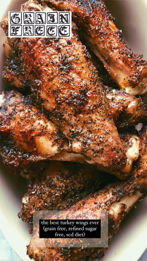 Turkey Wing Meal Ideas, Turkey Wings Meal Ideas, Rub For Turkey, Turkey Wings Recipe, Turkey Rub, Honey Mustard Recipes, The Best Turkey, Scd Diet, Scd Recipes