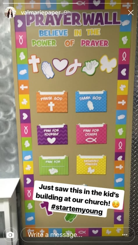 Kids Prayer Board Ideas, Kids Prayer Wall, Prayer Wall For Kids, Classroom Prayer Corner, Prayer Boards For Kids, Prayer Board Ideas For Kids, Prayer Board For Kids, Church Classroom Ideas, Sunday School Room Ideas