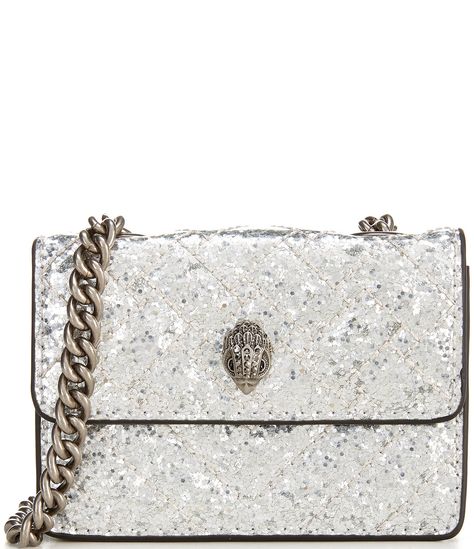 From Kurt Geiger London, the Micro Metallic Sequin Crossbody Bag features:Polyester/PVC/PETPolyester liningOne interior compartmentAntique silver hardwareSnap closureApprox. 4.33'' W x 2.76'' H x 0.98'' D; strap drop 23.62"Imported. Kurt Ginger Purse, Silver Kurt Geiger Bag, Kurt Geiger Bag Mini, Mini Kurt Geiger Bag, Kurt Geiger Micro Bag, Micro Kurt Geiger, Micro Kensington Bag, Kurt Bag, Kurt Geiger Bag