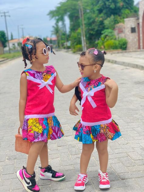 Baby Style Girl Outfits Ankara, Children Ankara Style Girl, Ankara Styles For Kids Girls Dresses, Children Ankara Gowns, Habesha Clothes, Children Wears, African Kids Clothes, Ankara Styles For Kids